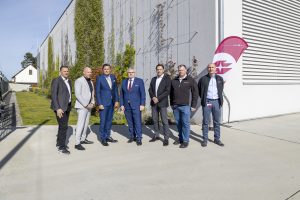 Eröffnung des Umspannwerks Albern  in Simmering mit Stadtrat Peter Hanke und Bezirksvorsteher Thomas Steinhart.